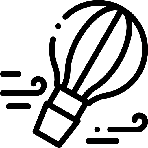 Hot air balloon transportation flight transport icon