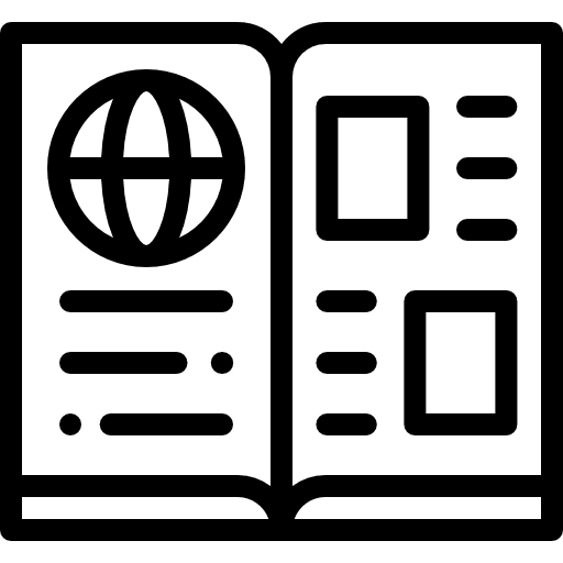 Open book education library open book icon