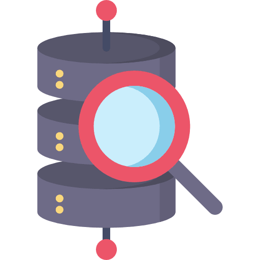 Database searching ui loupe icon