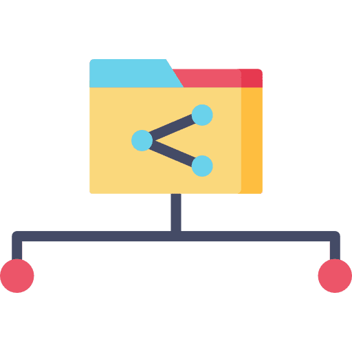 Data share data share file storage connection icon