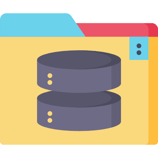 Data storage file storage interface data storage icon