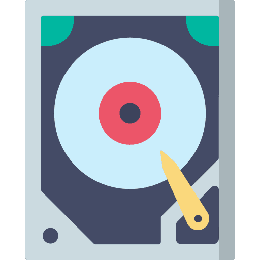 Hard disk computer electronics outlined icon