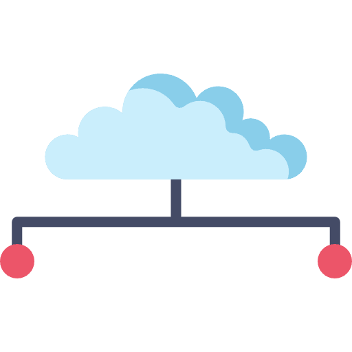 Cloud server computing server file storage icon