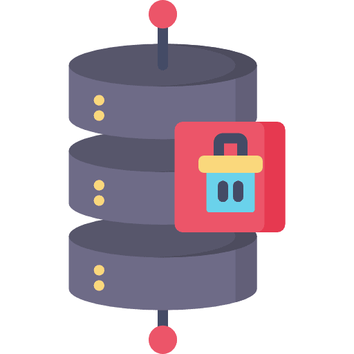 Database delete storage technology icon