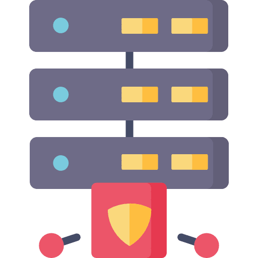 Protection electronics security network icon