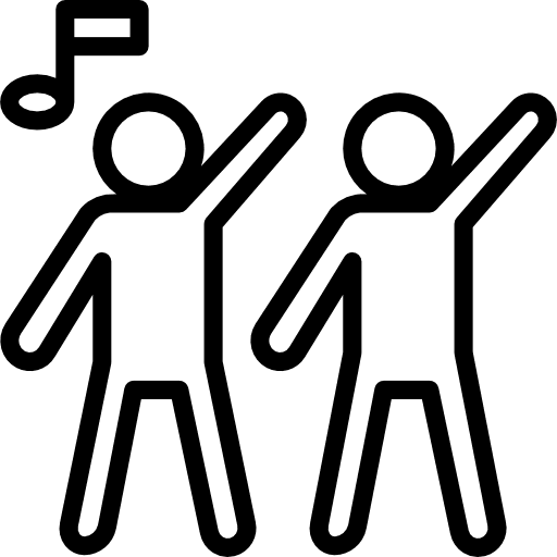 Dance people birthday and party party icon