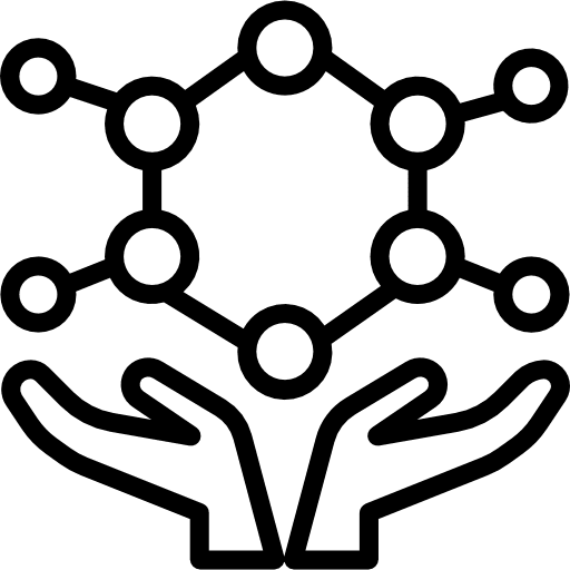 Molecular chemistry biology molecule icon