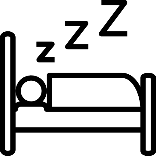 Slumber sleeping hotel night icon