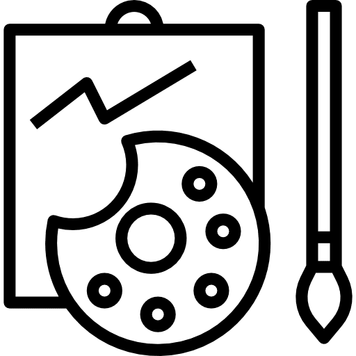 Color palette palette art brush icon