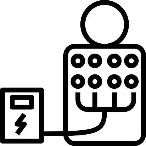 Electric electronics cable negative icon