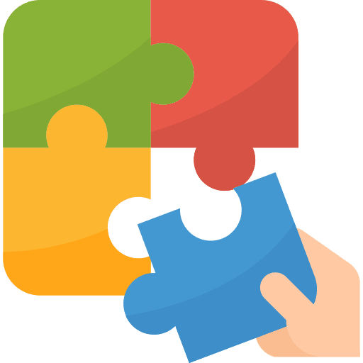 Jigsaw finance business gaming icon