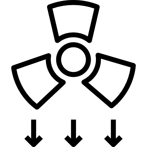 Radiation energy radioactive alert icon