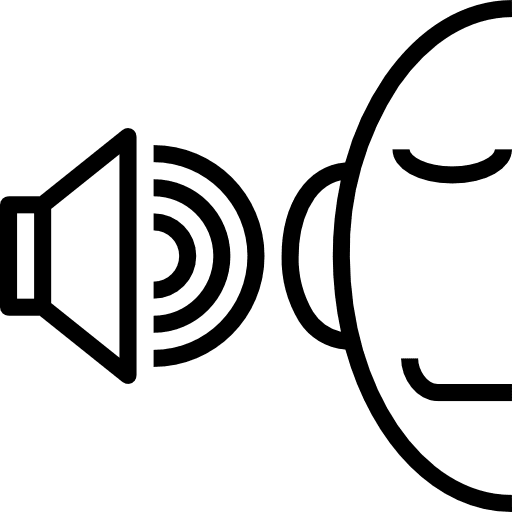 Sound people person interface icon