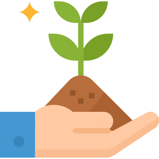 Growth plant planting investment icon