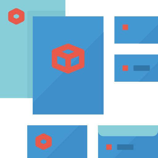 Identity corporate business and finance envelope icon