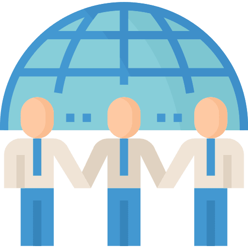 Partnership group efficiency graphics icon