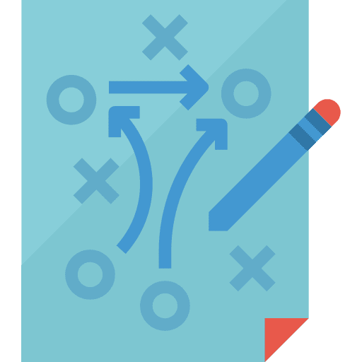 Strategy seo and web sport business icon