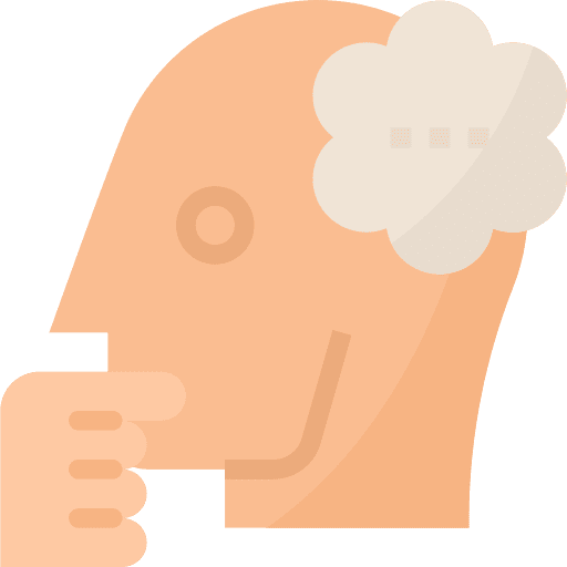 Thinking question intelligent mind icon
