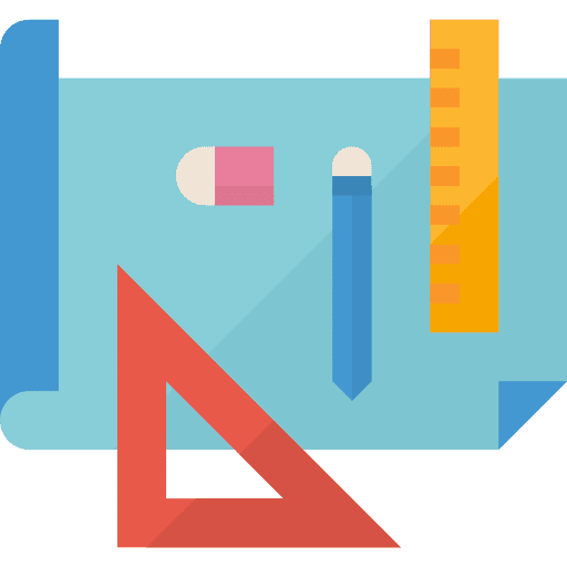 Design blueprint business and finance set square icon