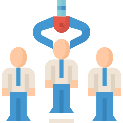 Human resources manager work collaboration icon