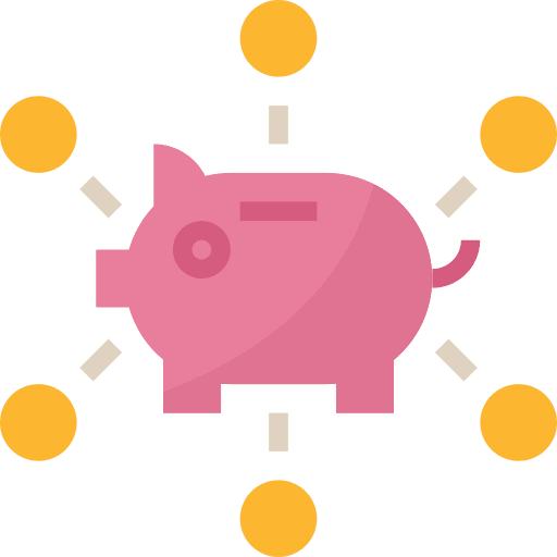 Piggy bank savings piggy bank funds icon