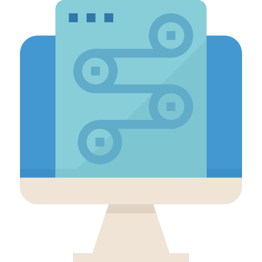 Workflow seo and web planning computer icon