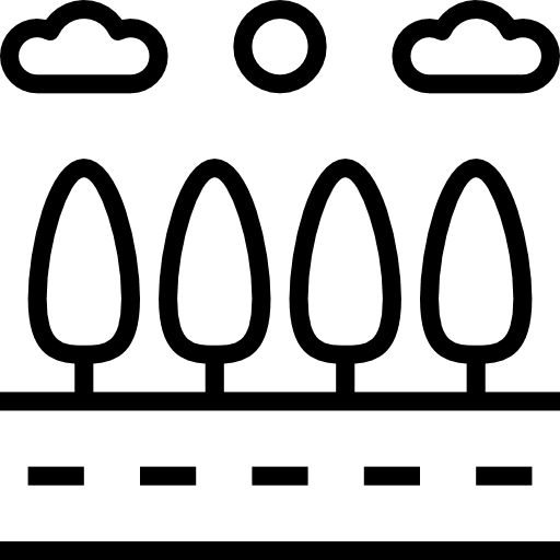 Roadway pathway avenue travel icon