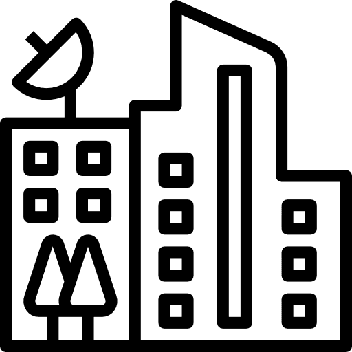 Company station communications office icon