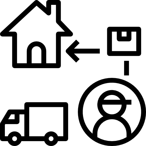 Courier arrow profession delivery icon