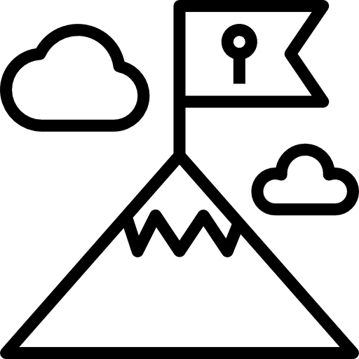 Destination nature peak maps and location icon