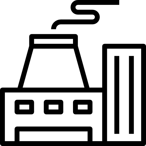 Factory factory buildings pollution icon