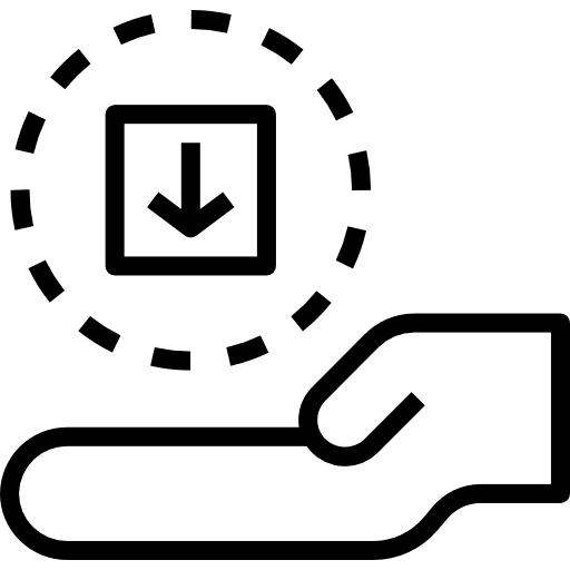 Receive receive incomes arrow icon