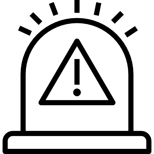 Siren warning caution electronics icon