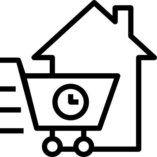 Delivery time and date market shopping and commerce icon