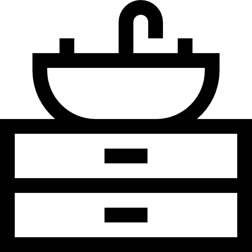 Sink hygiene furniture and household water icon