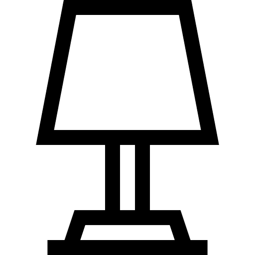 Lamp bedroom furniture and household table lamp icon