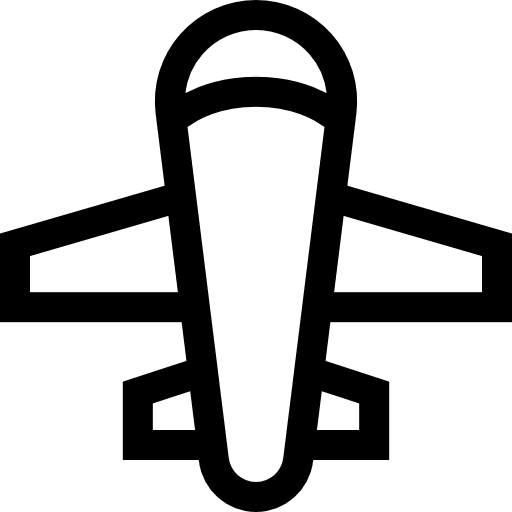 Airplane airport transportation transport icon