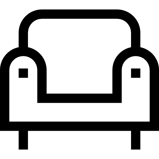 Armchair comfortable chair seat icon