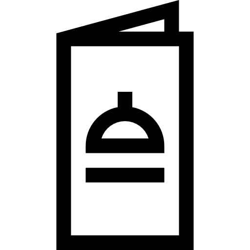 Menu paper restaurant food and restaurant icon