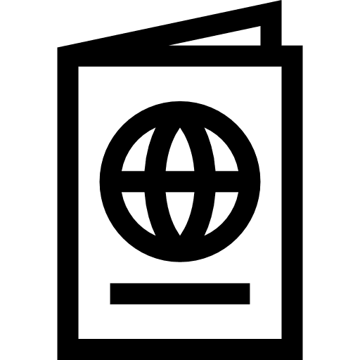 Passport pass identification identity icon