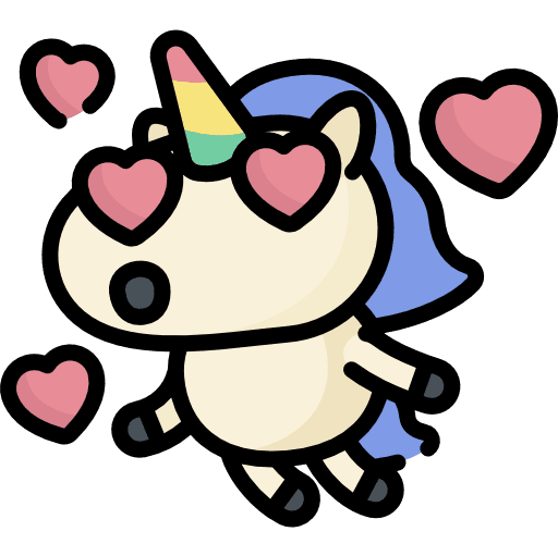 Unicorn smileys love unicorn icon