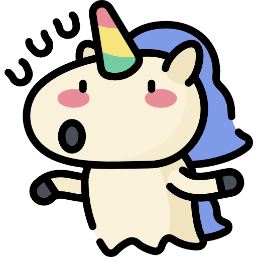 Unicorn smileys fantasy ghost icon