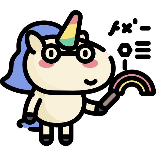 Unicorn forms smileys science icon