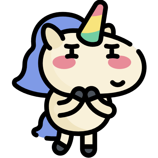 Unicorn smileys cute fantasy icon