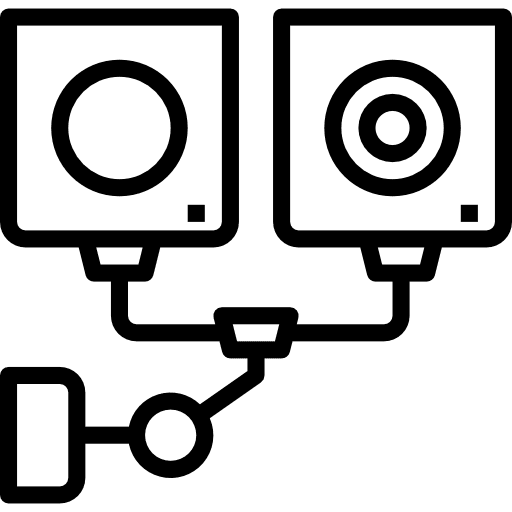 Double camera double security camera icon