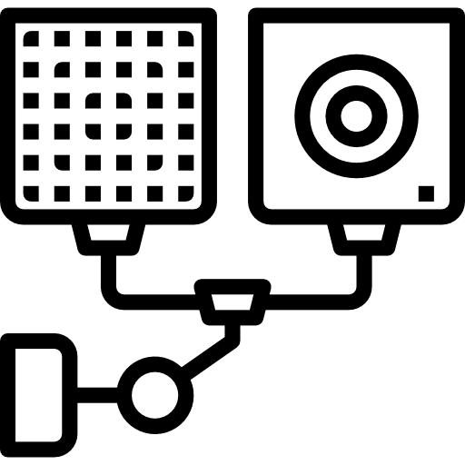 Infrared devices outdoor connection icon