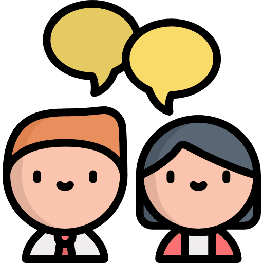 Conversation two people woman conversation icon