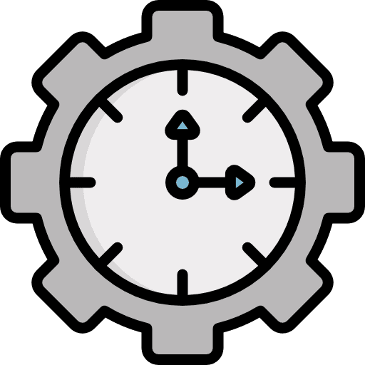 Clock clock tool gear icon
