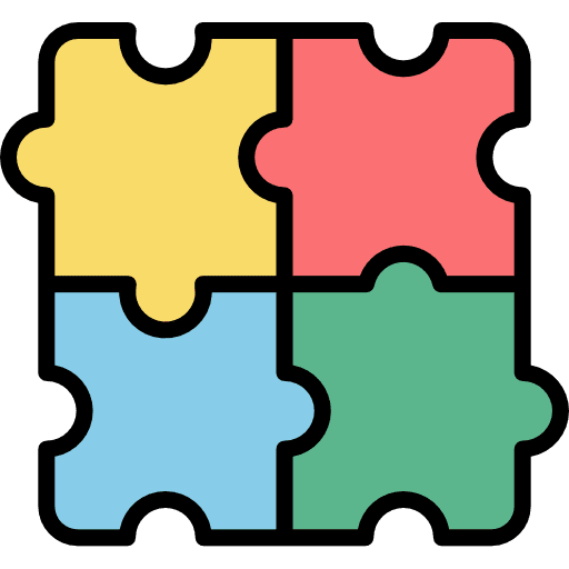 Puzzle puzzle puzzle pieces fit icon