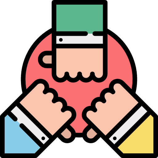 Teamwork involved team collaboration icon